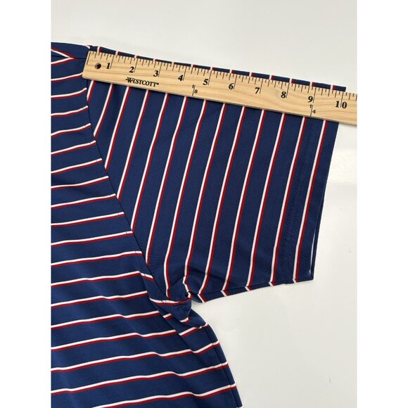 Rhoback Golf Polo Men’s XL Red White Blue US Flag 3 Button Stretch SS - Picture 13 of 13